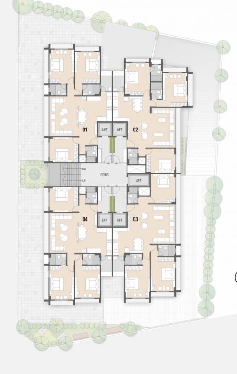  sanidhya Sanidhya Cluster Plan from 1st to 7th Floor