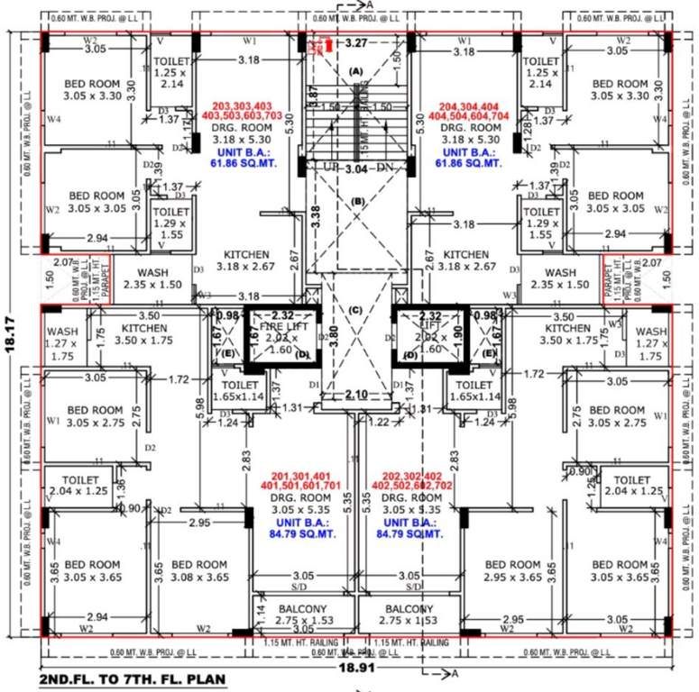  sivanta avenue Sivanta Avenue Cluster Plan from 2nd to 7th Floor