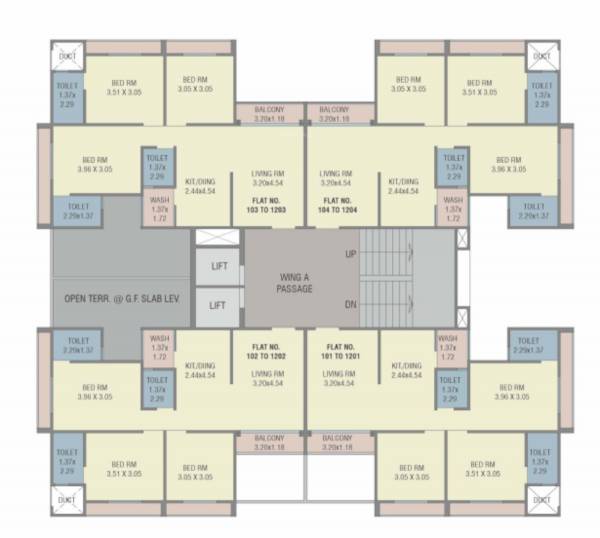  seltosa Wing A Cluster Plan from 1st to 12th Floor