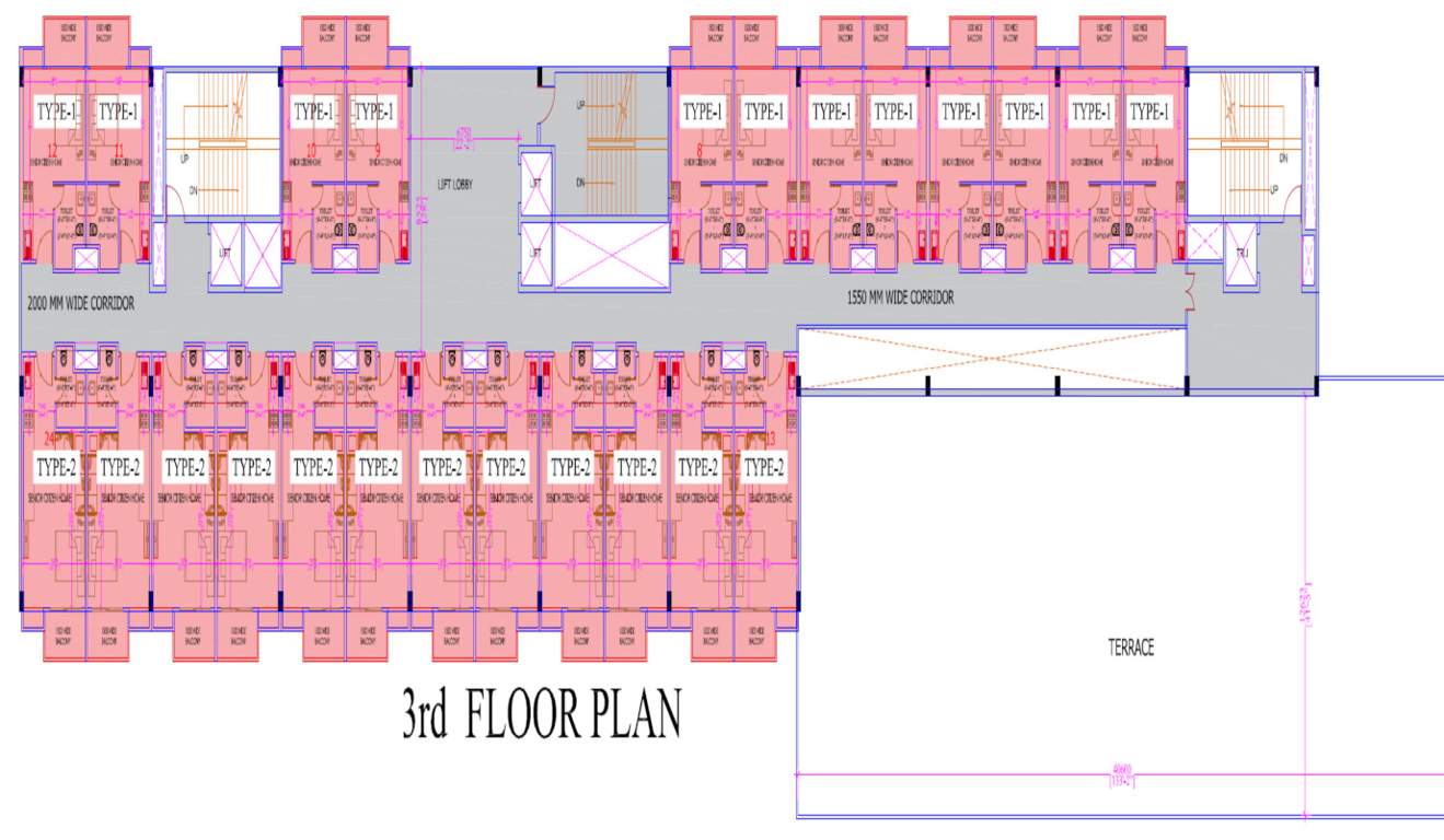  senior citizen homes Senior Citizen Homes Cluster Plan for 3rd Floor
