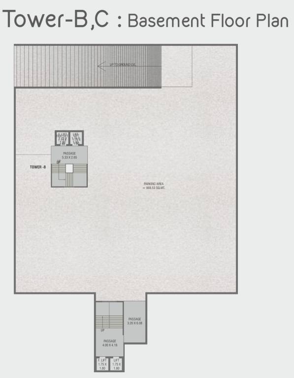 shantam nirvanta Tower B And C Cluster Plan for Basement Floor