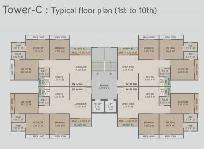 Tower C Cluster Plan from 1st to 10th Floor shantam-nirvanta Tower C Cluster Plan from 1st to 10th Floor