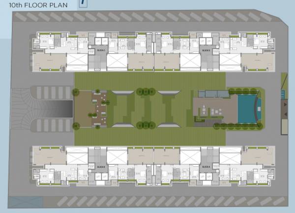  keystone-72 Block A, B, C And D Cluster Plan for 10th Floor
