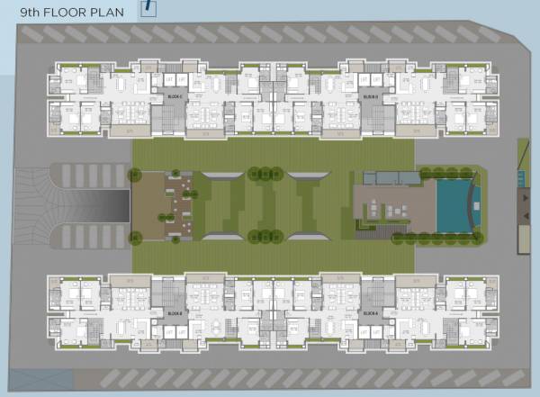  keystone-72 Block A, B, C And D Cluster Plan for 9th Floor