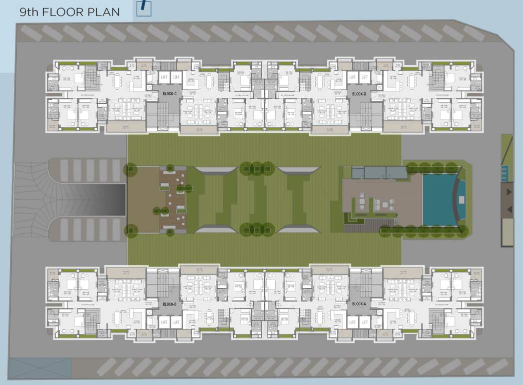  keystone 72 Block A, B, C And D Cluster Plan for 9th Floor
