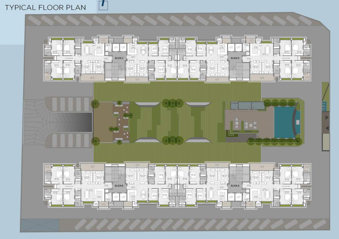  keystone 72 Block A, B, C And D Cluster Plan from 1st to 8th Floor