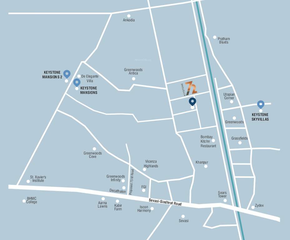  keystone 72 Location Plan