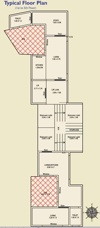  lavitra flats Lavitra Flats Cluster Plan from 1st to 5th Floor