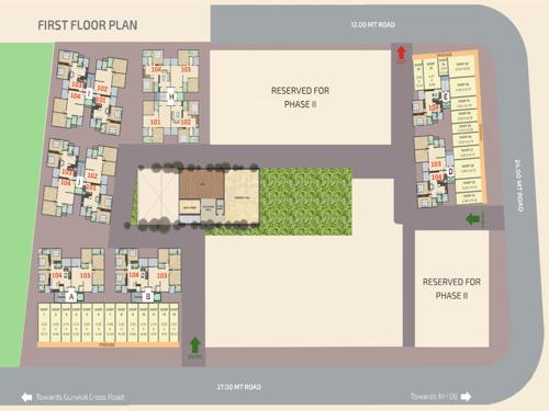  signature-phase-1 Tower A, B, D, E, H, I, J Cluster Plan for 1st Floor