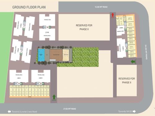  signature-phase-1 Tower A, B, D, E, H, I, J Cluster Plan for ground Floor
