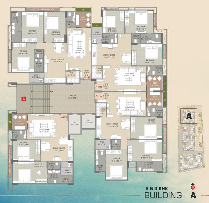  raihan heights Building A Cluster Plan from 1st to 10th Floor