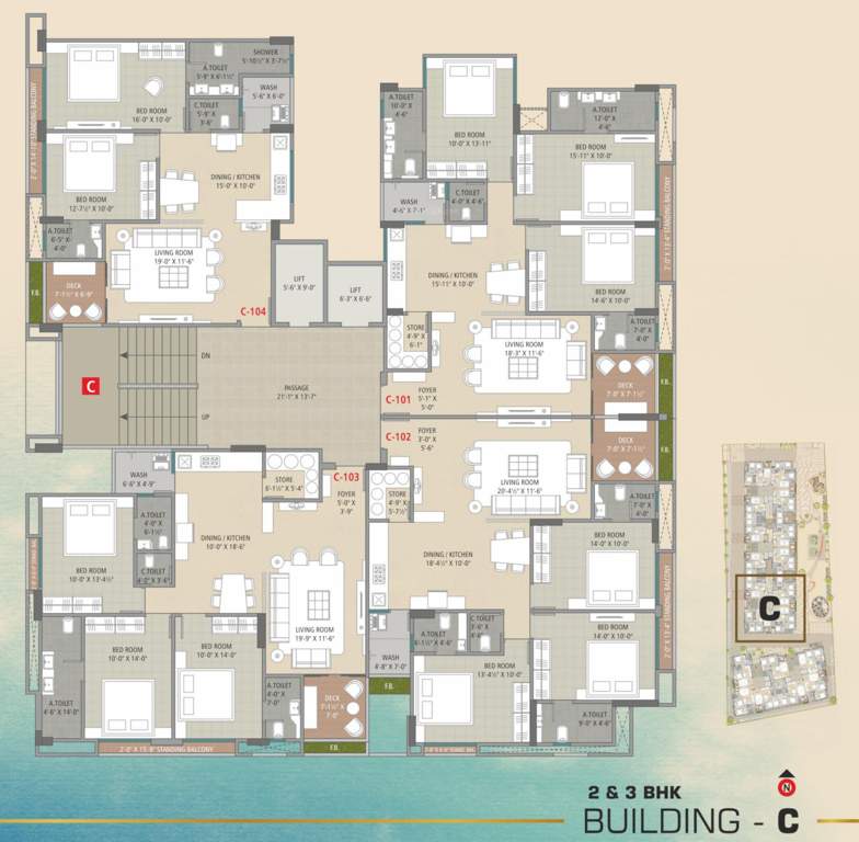  raihan heights Building C Cluster Plan from 1st to 10th Floor