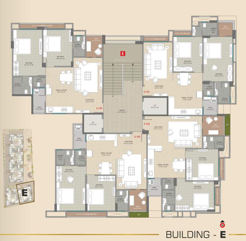  raihan heights Building E Cluster Plan from 1st to 10th Floor