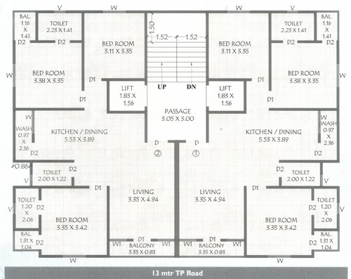  henil-heights Tower A Cluster Plan from 1st to 7th Floor