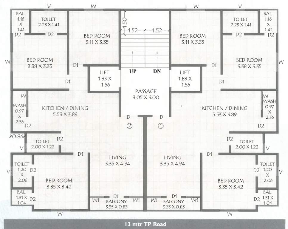  henil heights Tower A Cluster Plan from 1st to 7th Floor