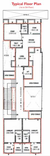  shiv-sai-appartment Shiv Sai Appartment Cluster Plan from 1st to 5th Floor