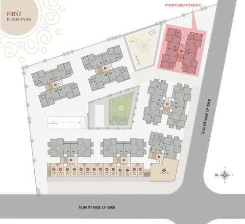  shivkunj-residency Block A,B,C,D,F,G Cluster Plan For 1st Floor