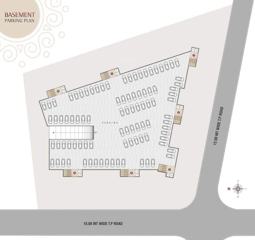 shivkunj residency Block A,B,C,D,F,G Cluster Plan For Basement