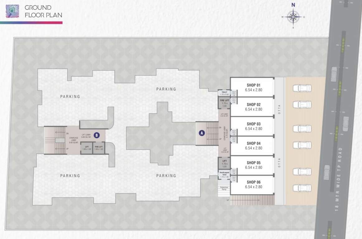 bansari heights Tower A Cluster Plan for ground Floor
