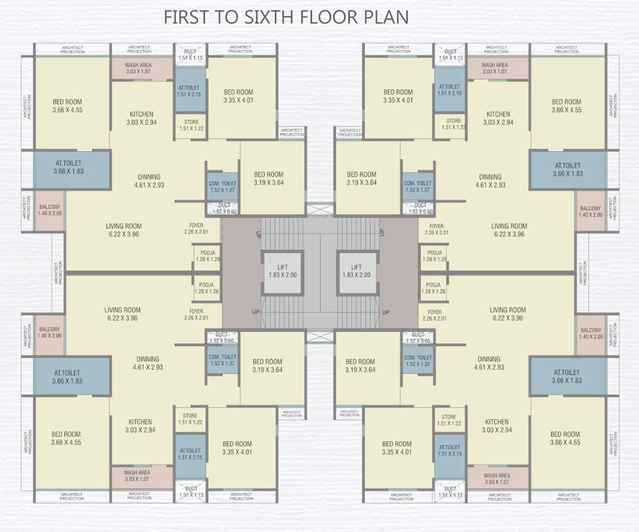  midtown Anirudh Midtown Cluster Plan from 1st to 6th Floor