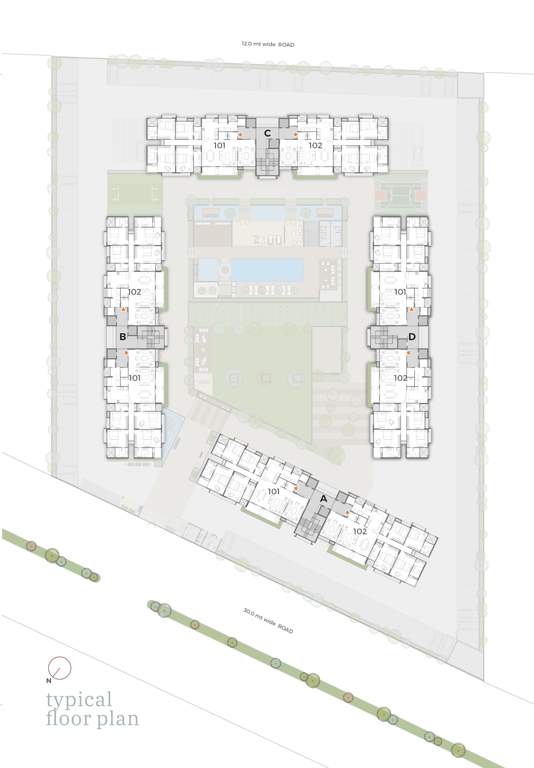  samasta Tower A,B,C,D Cluster Plan