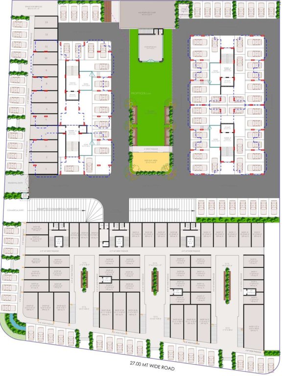  symphony Tower A,B,C,D Cluster Plan For Ground Floor