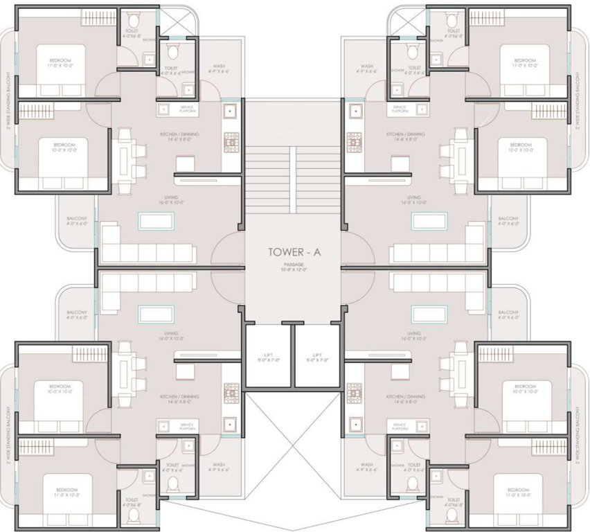  symphony Tower A Cluster Plan From 1st To 7th Floor