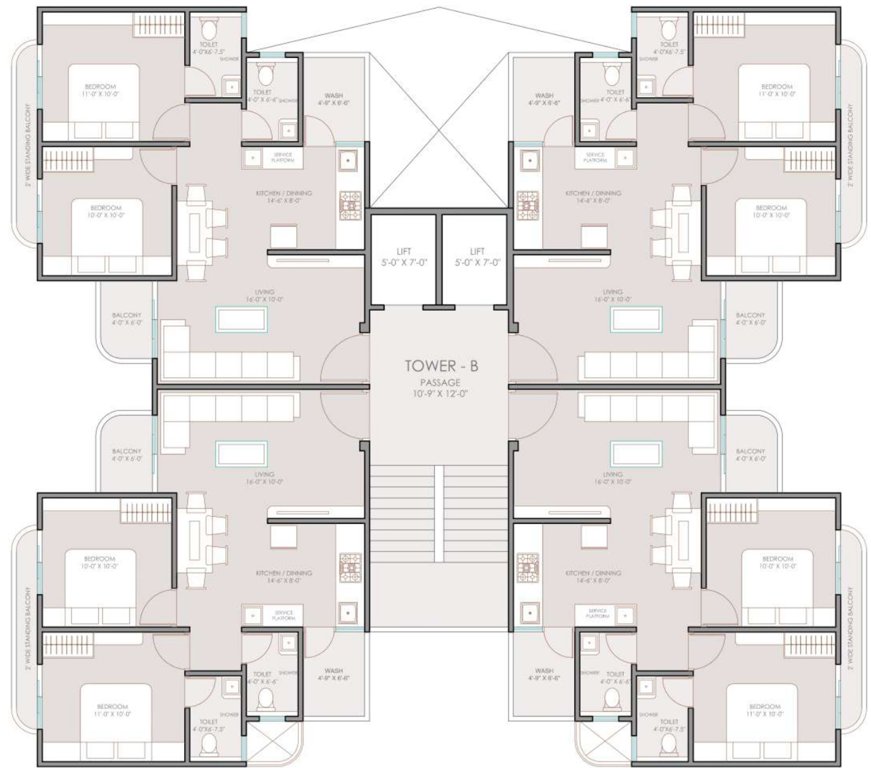  symphony Tower B Cluster Plan From 1st To 7th Floor