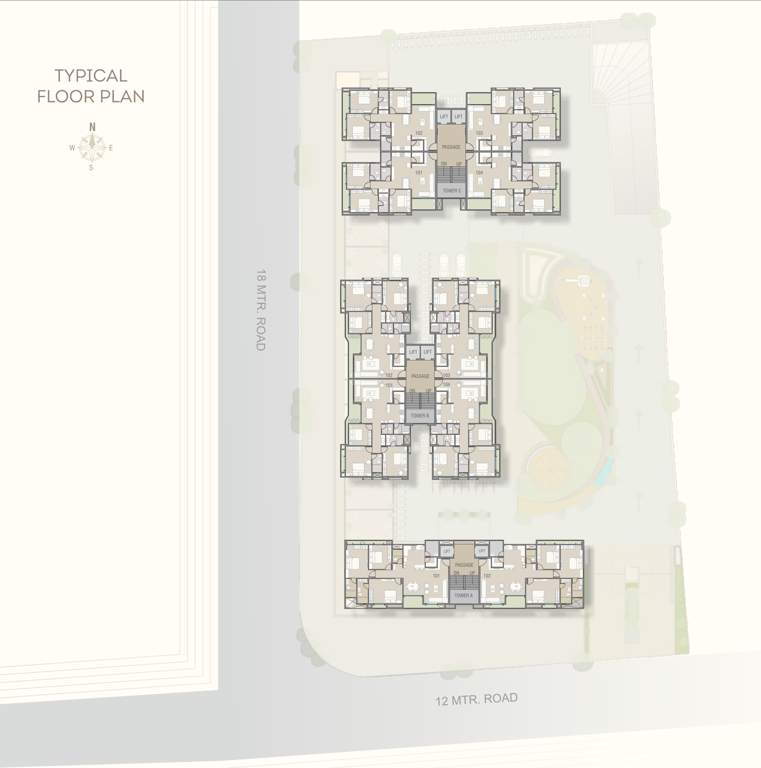  orchid skyrise A Cluster Plan for Typical Floor