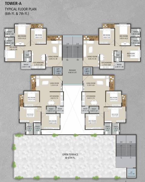 Galaxy 77 Cluster Plan from 6th to 7th Floor galaxy-77 Galaxy 77 Cluster Plan from 6th to 7th Floor
