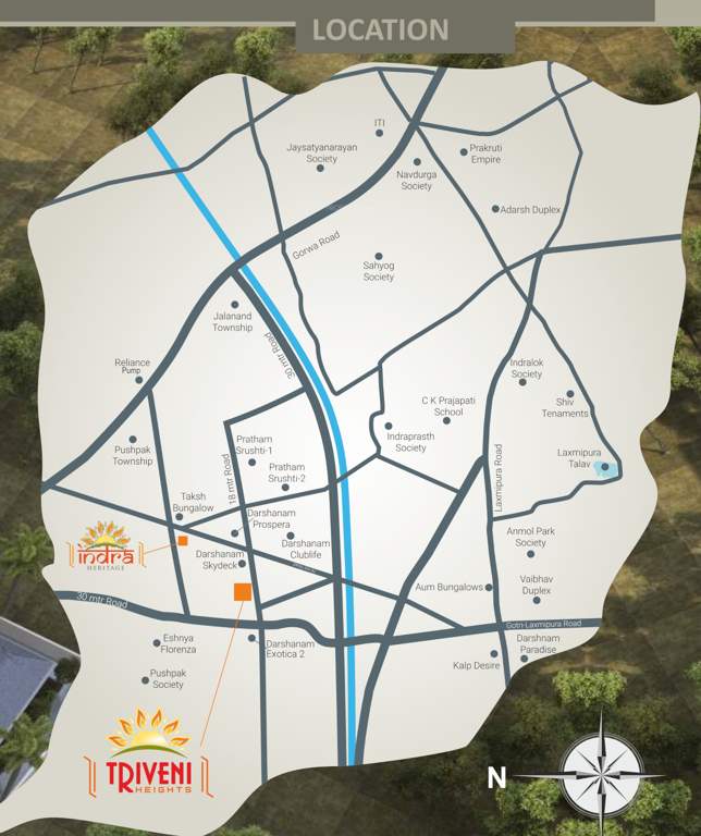  triveni heights Location Plan