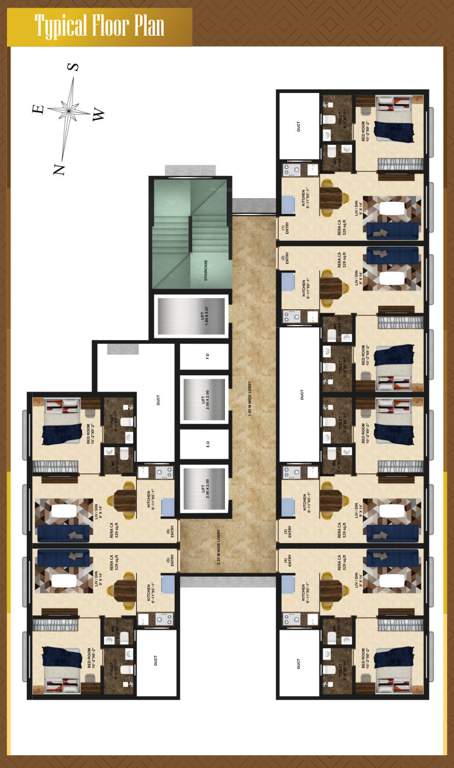  orchid residency Wing H Cluster Plan