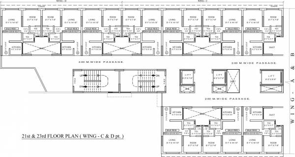  orchid-residency Wing H Cluster Plan for 21th Floor