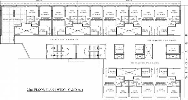  orchid-residency Wing H Cluster Plan for 22th Floor