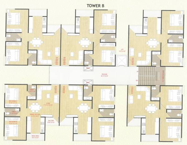  miran-residency Tower B Cluster Plan from 1st to 5th Floor