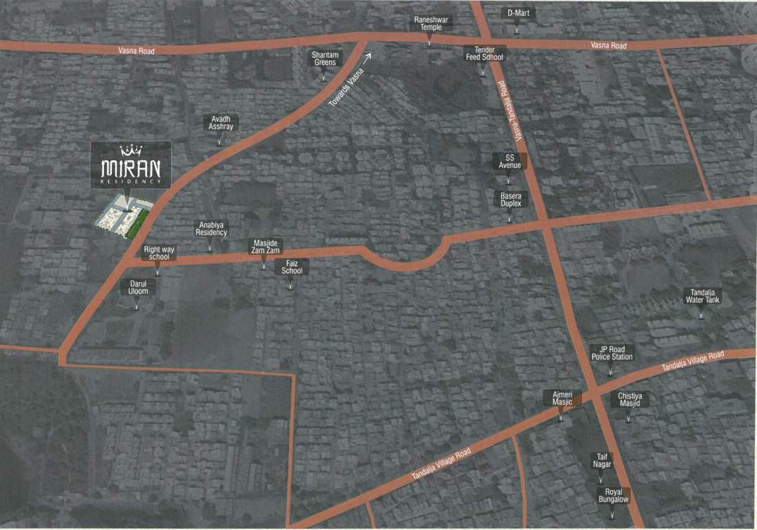 miran residency Location Plan