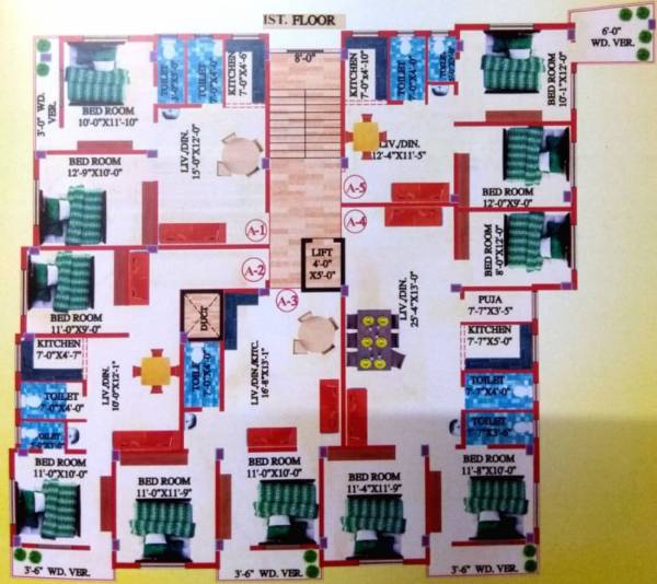  jai-ganesh-apartment-5 Dummy Tower Cluster Plan for 1st Floor