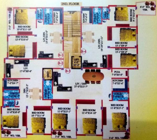  jai-ganesh-apartment-5 Dummy Tower Cluster Plan for 2nd Floor