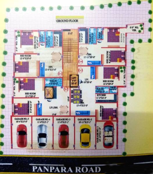  jai-ganesh-apartment-5 Dummy Tower Cluster Plan for ground Floor
