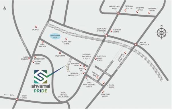 Location Plan shyamal-pride-apartment Location Plan