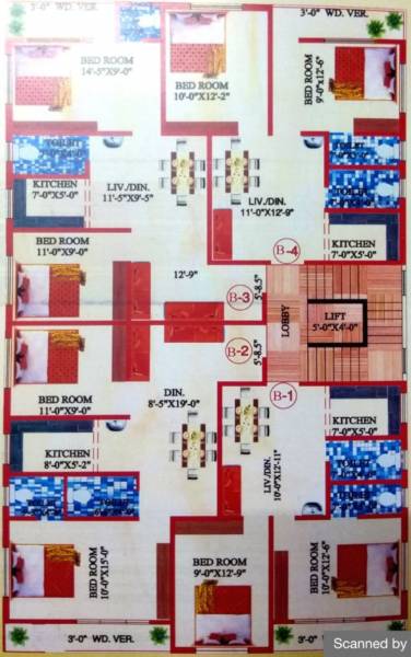  jai-ganesh-apartment-6 Dummy Tower Cluster Plan for 2nd Floor