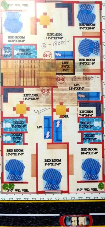  jai ganesh apartment 6 Dummy Tower Cluster Plan for ground Floor