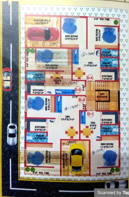  jai ganesh apartment 6 Dummy Tower Cluster Plan for ground Floor