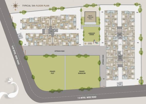  radhe-shyam-edifice Tower A, B And C Cluster Plan for 5th Floor