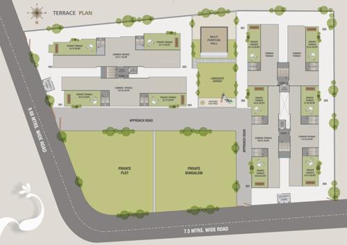  radhe-shyam-edifice Tower A, B And C Cluster Plan for Terrace Floor