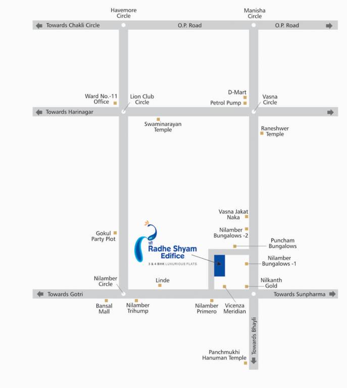 radhe shyam edifice Location Plan