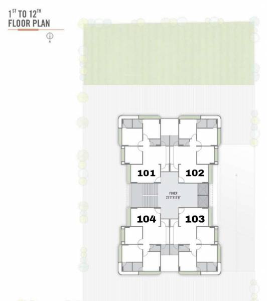  riverside-46 Tower A Cluster Plan from 1st to 12th Floor