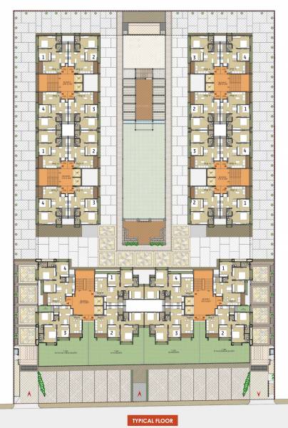  amara Tower A, B, C, D, E, F Cluster Plan from 3rd to 14th Floor