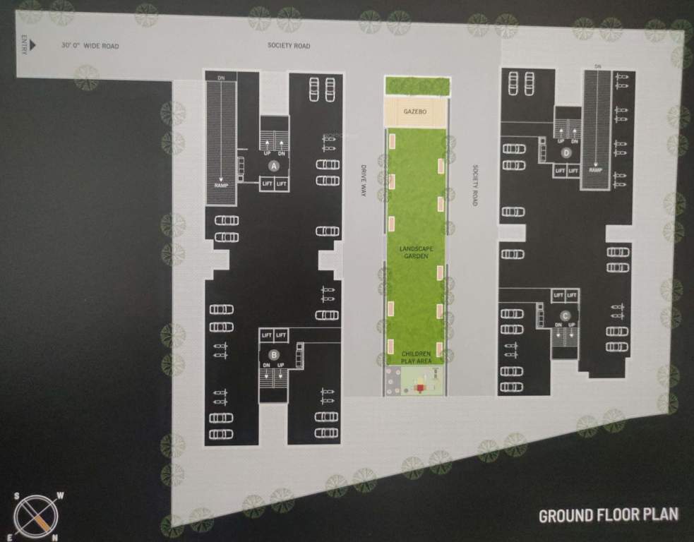  shine Tower A, B, C And D Cluster Plan for ground Floor