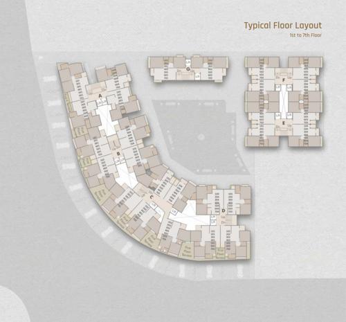  shivaay-onyx Tower A, B, C, D, E, F And G Cluster Plan from 1st to 7th Floor